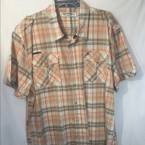 Trust Akoo Short Sleeve Plaid Shirt, XXL